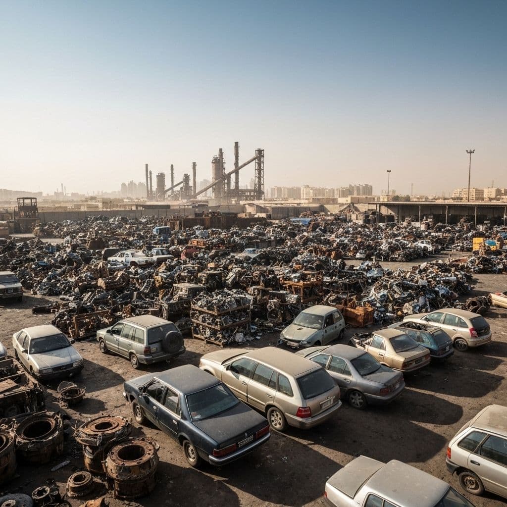 Scrap metal and auto parts facility